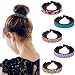 Rhinestone Hair Clip for Women - 5Pack Half-balloon Nest Expanding Hairpin Girls Hair Claws Hair Bun Holders Accessories (mixed 5 color-2)