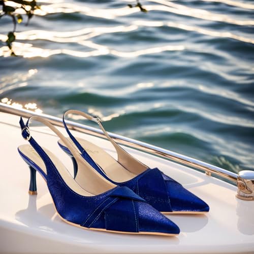 High Heels Shoes Women’s Professional Slingback Pumps – Pointed Toe, Block Heel Dress Shoes with Adjustable Strap – Elegant Office & Evening Look4