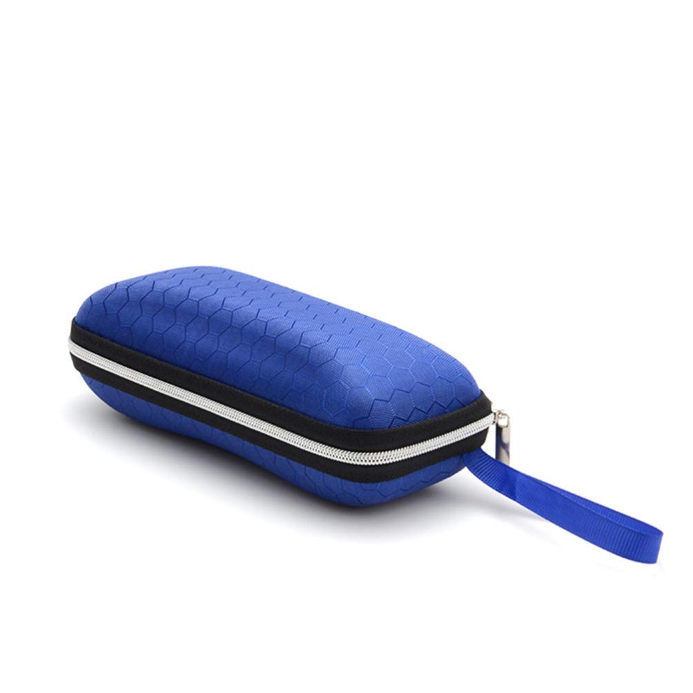 Milisten Eyeglasses Case Honeycomb Pattern Glasses Case Sunglasses Eva Zip Box Glasse Protector with Zipper (Blue)