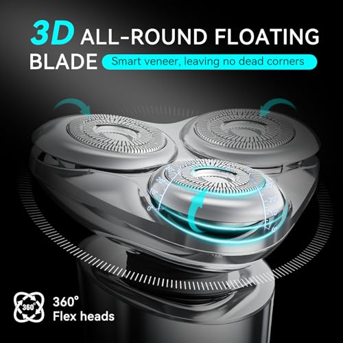 KENSEN Rasoio Elettrico Barba, Uomo Wet & Dry IPX7...
