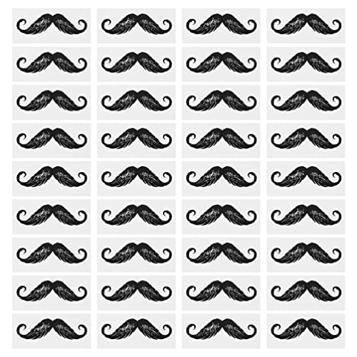 Ciieeo 50 Pcs Pegatinas Cera Para Bigote Bigotes Falsos Negros Pegatina Cera Para El Pelo De La Nariz Cera Depilatoria Facial Bigote Falso Cabello Páginas Publicar Limpio Hombre