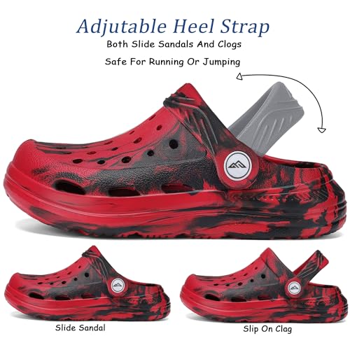 Image of Kids Tie Dye Garden Clogs for Boys Girls | Lightweight Slip-On Water Shoes with Arch Support