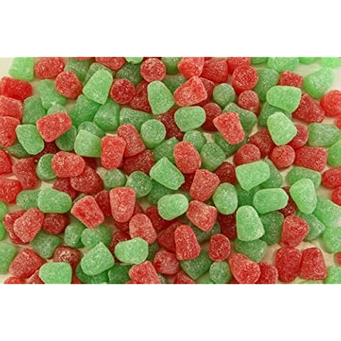 Planet Sweets Christmas Green and Red Spice Drops - 3 Pounds - Holiday Jelly Gummy Candy Bulk Cover