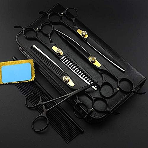 7 Inch Professional Pet Grooming Scissors Straight Thinning Curved Shears Cat Dog for Groomer Hair Cutting Scissoors