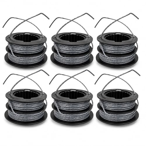 Aporozona 6PC SB00L00 Dual Trimmer Line Replacement Spool for Greenworks STBA80L210 ST80L210 ST60L2510 ST80L00 ST60L00 ST60L210 ST60B00 ST60B211 ST60B212 String Trimmer