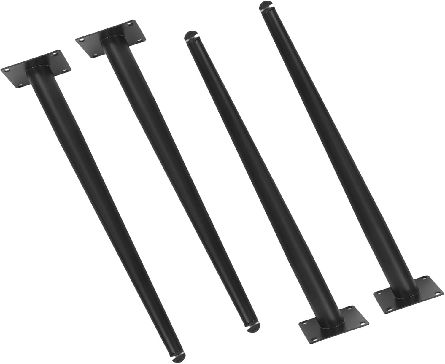 4pcs Heavy Duty Metal Furniture Legs Tapered Cabinet and Desk Support Feet for European and American Style Closets, Modern Black Matte Table Legs for Dressers and Sofas