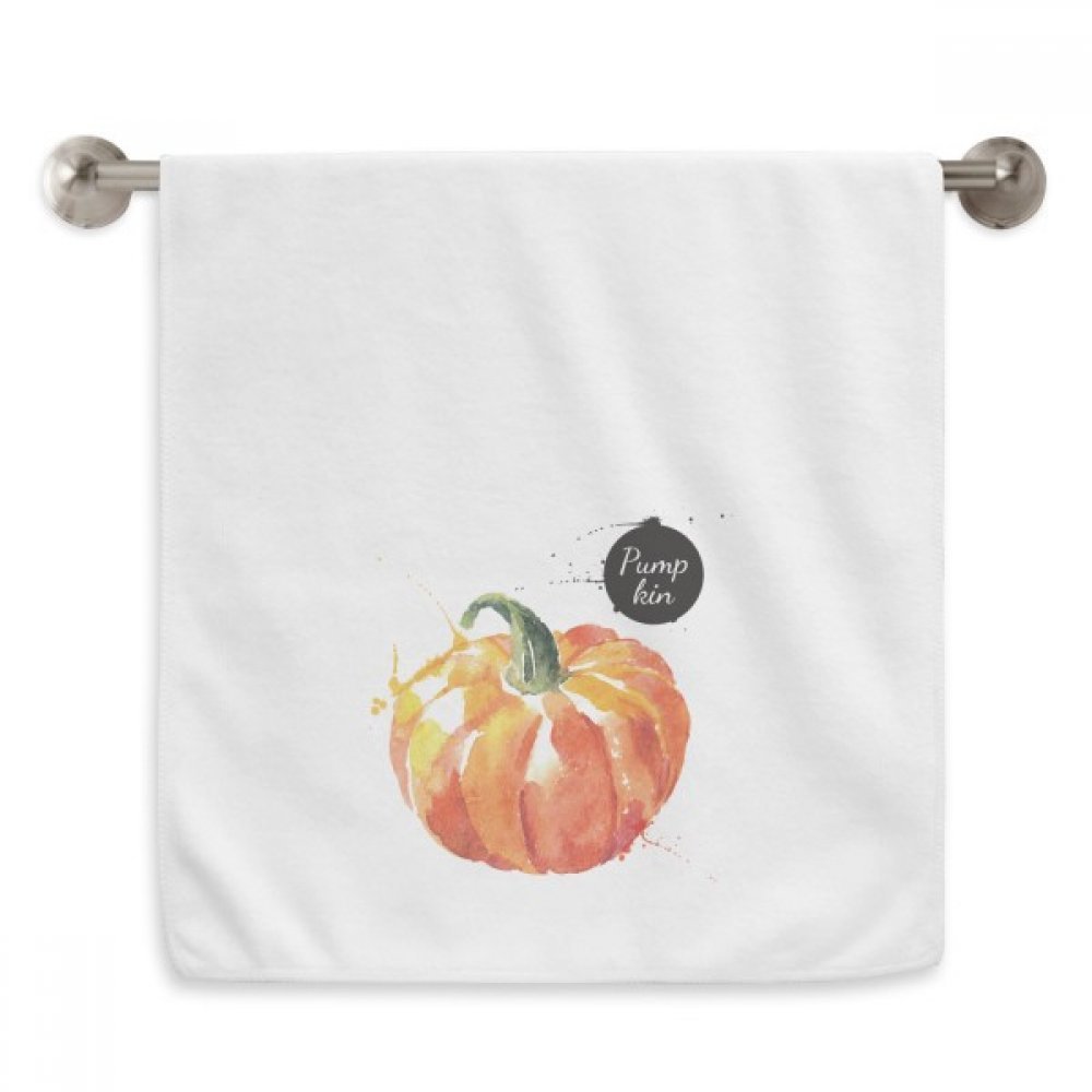 Diadème serviette citrouille aquarelle blanche au toucher luxueux