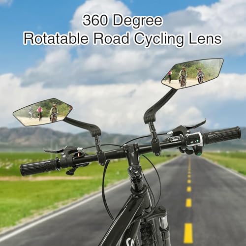 Espejo retrovisor de bicicleta para evitar accidentes con ajuste 360 en manillar 2