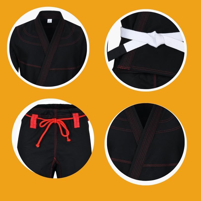 Knockout Fight Gear Brazilian Jiu Jitsu Gi For Men, BJJ Gi Women Grappling gi ULTRA LIGHT, PRESHRUNK Sweat Wicking Fabric - Image 7