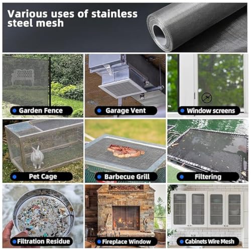 Image of Mosquito or Wind and Door Furniture Steel Net Wires & Meshes, for Living /Balcony Room Window Stitched (2.5x12 feet)