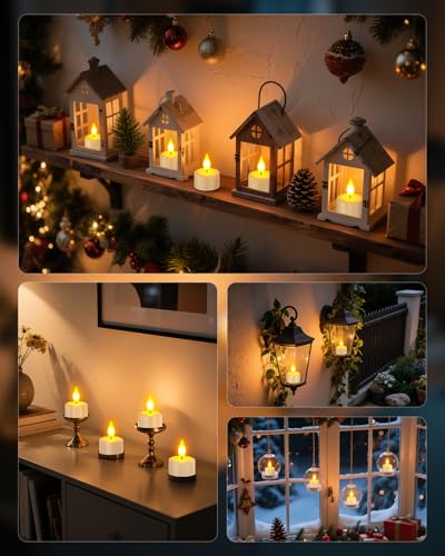 Image of SoulBay Rechargeable Flameless LED Tea Lights Candles with Remote Control, 2.17 inch x 1.57 inch, Set of 2, USB Charging Cable Included