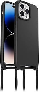 React Necklace Case with MagSafe for iPhone 14 Pro Max, Ultra-Slim, Protective Case with Adjustable and Detachable Necklace Strap, Tested to Military Standard, Black