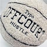 OUKEYI 9.8"/25cm Offcourt Basketball Plush Toy, Soft Basketball Plush Pillow Stuffed Basketball Plush Toy Sofa Ball Pillow Household Stuffed Ball for Fans Boys and Girls All of Age (Beige) - Image 4