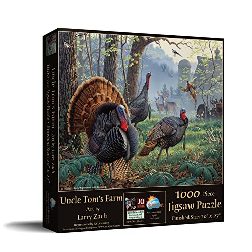 SUNSOUT INC - Rompecabezas de 1000 piezas Uncle Tom's Farm por Larry Zach - Tamaño terminado 20" x 27" Acción de Gracias - MPN# 52403 miniatura 2