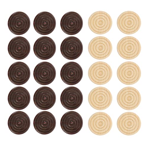 Gadpiparty - Gadpiparty 48 Pièces Dames en Bois Pièces De Backgammon D'échecs Dames Empilables Jetons De Table De Jeu Stratégie Jeux De Société Accessoires pour Dames De Brouillons
