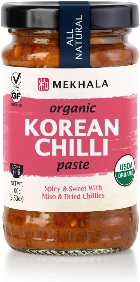 Organic Korean Chili Cooking Paste, Condiment, Stir Fry. VEGAN. GLUTEN-FREE. Versatile. HOT (3.53oz)
