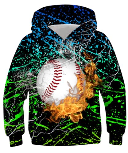 Image of Lovekider Boys Hoodies Sweatshirt Cool 3D Print Pullover with Big Pocket for Kids Fashion Warm Winter 6-16 Years