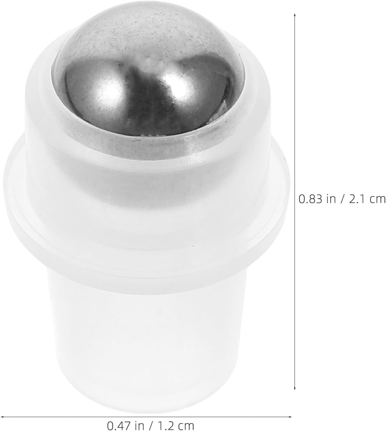 Kisangel 50pcs Stainless Steel Roller Tops for 16 Tooth Essential Oil Rollon Bottles, Sturdy Pp and Stainless Steel Material, Designed for Car Aromatherapy and Handcrafting, Reducing Oil