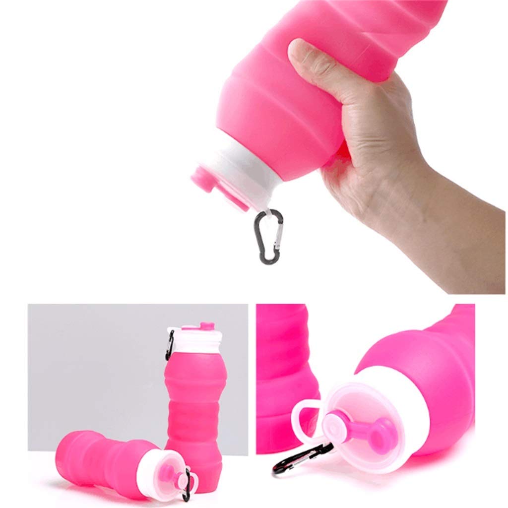 Faltbare Wasserflasche, Leicht Und Kompakt Auslaufsicher Hohe Kapazität Reise-Kompressionsbecher (5 Farben)