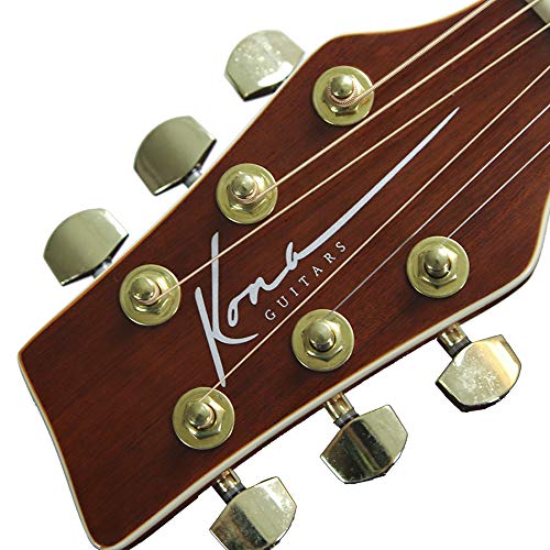 Kona K2Ltsb Left-Handed Acoustic Electric Dreadnought Cutaway Guitar In Tobacco Sunburst Finish #TOP6