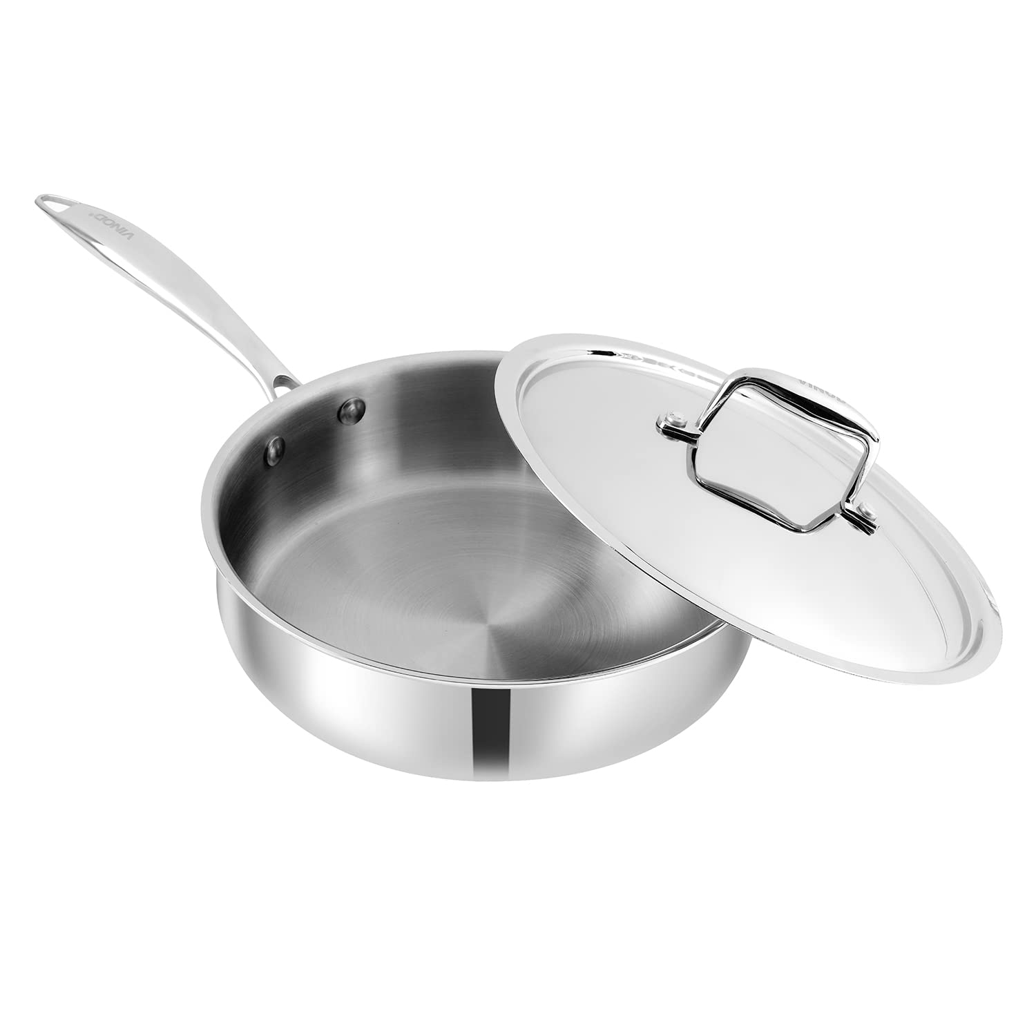 Buy Vinod Platinum Triply Stainless Steel Induction Friendly Saute pan