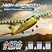 RC Plane, Remote Control Airplane 2.4GHz 2CH RC Airplane w/3 Batteries, Cool Lights&Gyro Stabilizer, Hobby RC Airplanes Glider Aircraft Planes Toy, Easy to Fly for Adults Kids Beginners Boys, Yellow