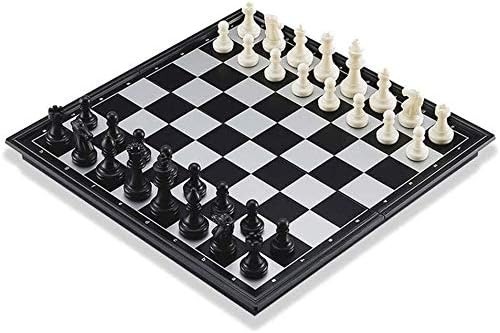 Juego de ajedrez internacional de madera magnética, juego de ajedrez magnético plegable para adultos, protección ocular, impermeable y dura caída,