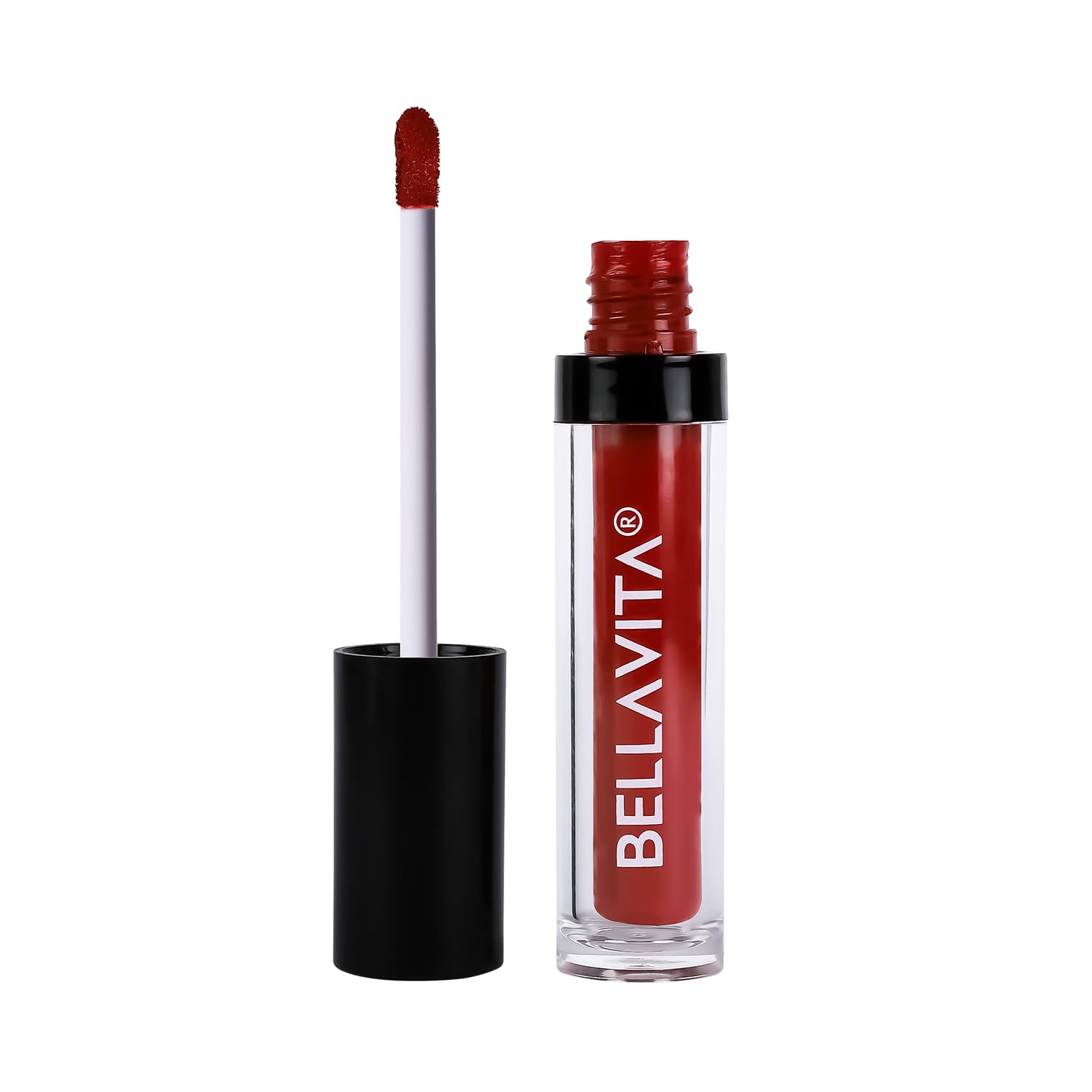 Bella Vita OrganicBELLAVITA Kiss-Proof Liquid Lipstick | 4.5 ml | 18-hr Stay | Liquid Lipstick | Waterproof | Long Lasting | Ultra Matte Finish | Intense Moisturisation | Scarlet Red
