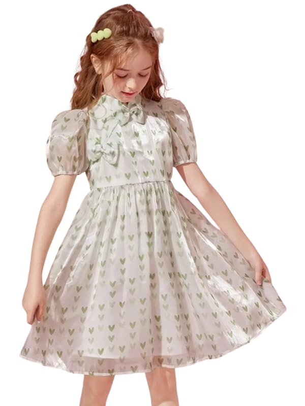 Image of Niren Enterprise Penguin White Color Short Sleeve Small Heart Printed Baby Girl Frock, Pack of 1
