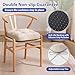 IASEAHK Chair Cushions, Memory Foam Dining Chair Cushions, Tufted Indoor Chair Pads, Set of 4, 16.5' x 16.5' x 3.5', Beige
