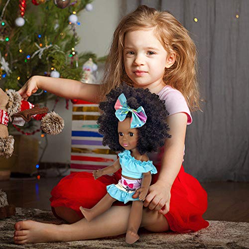Schwarze Puppen Mode afrikanische Mädchenpuppen Spielen Puppe 14 Zoll für Kinder – Bild 6