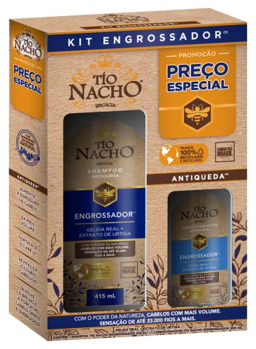 Tio Nacho Shampoo 415ml + Condicionador 200ml Kit Engrossador - A...