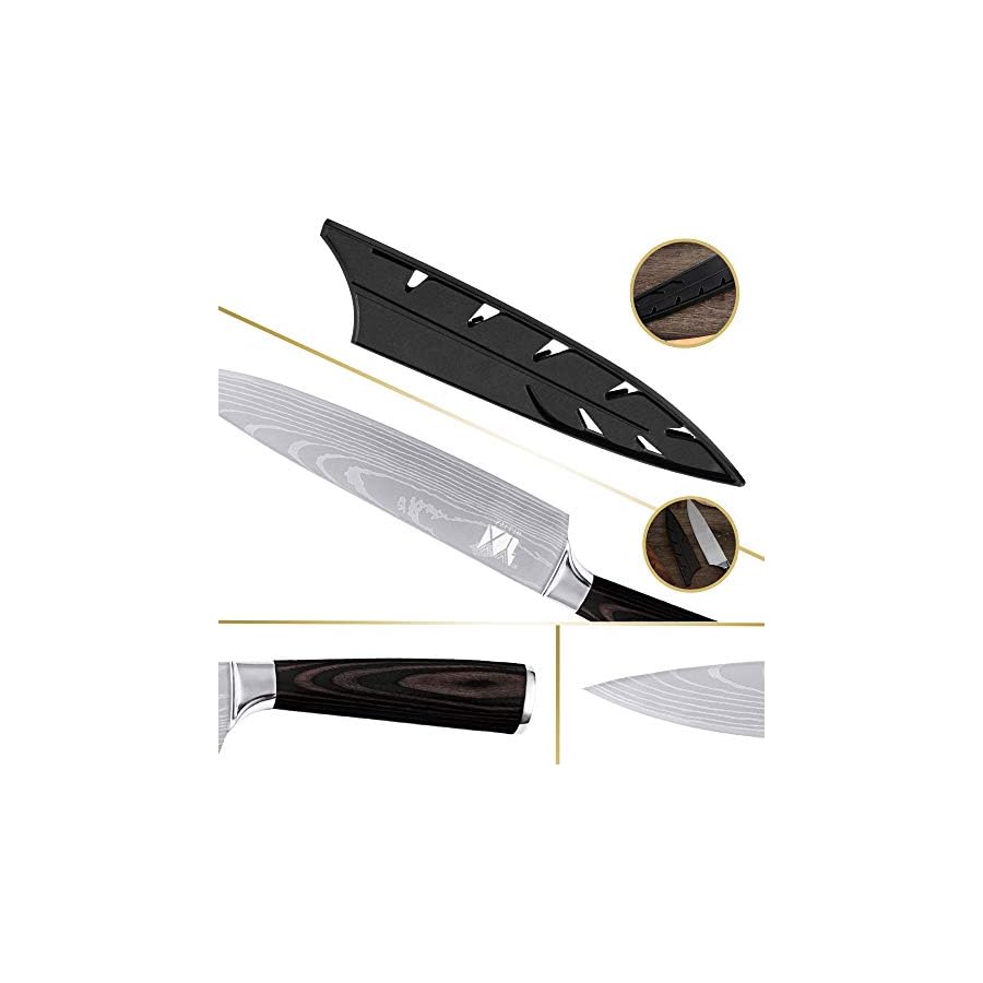 XYJ-Stainless-Steel-Kitchen-Knives-Set-10-Piece-Chef-Knife-Set-with-Knife-Sharpening-Rod-Carry-Case-Bag-Sheath-Well-Balance-Ergonomic-Handle XYJ Stainless Steel Kitchen Knives Set 10 Piece Chef Knife Set with Knife Sharpening Rod Carry Case Bag & Sheath Well Balance Ergonomic Handle