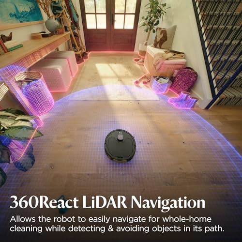 Image of Bissell FlexClean Robot Vacuum & Mop with No Tangle Pet Brush Roll, LiDAR Navigation & Liftable Pad for Pet Hair Removal on Hard Floors & Rugs, HEPA Filtration and Self-Empty Base, 4270