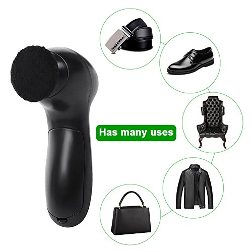 Gorgebuy Automatic Electric Shoes Polisher Shiner & Cleaner Shoes Scrubber Portable Handheld Shoe Cleaning Brush Kit for Leather Shoes