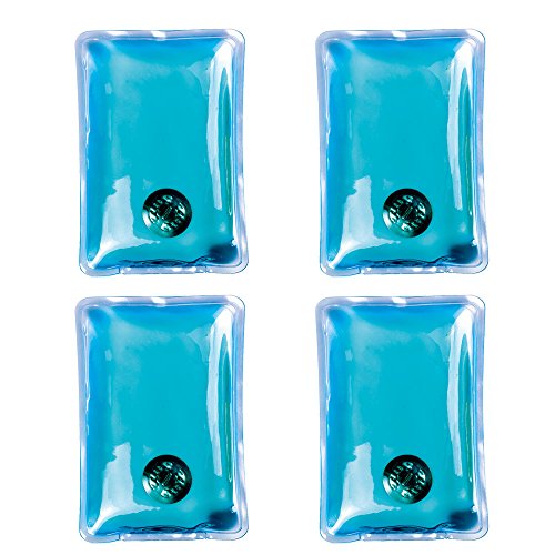 eBuyGB - Lot de 4u00a0chaufferettes à Gel instantané de Poche M Bleu - Rectangulaire