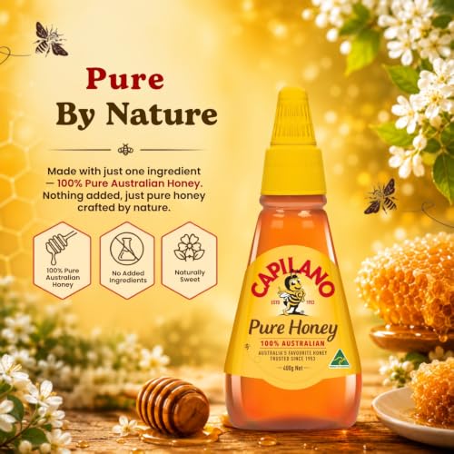 Image of Capilano Australian Honey- 400gms | 100% Pure & Natural | Eucalypt & Ground Flora Blend | Sweet, Smooth & Balanced | Perfect for Tea, Toast & Recipes