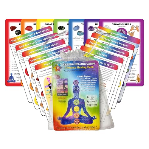 Deck of Chakra Healing Cards: Helps Restore and Balance Your Energy with Meditations, Affirmations, Chakras Chart, Aromatherapy, Essential Oils, Reiki Symbols, Hand Mudras - (17) 4