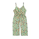 GuliriFei Toddler Baby Girls Leopard Jumpsuit Spaghetti Strap Floral Romper Summer Fall One-Piece Bo
