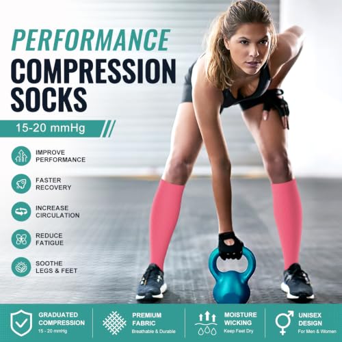 Image of 3 Pack Medical Compression Sock-Compression Sock For Women and Men Circulation -Best for Running,Nursing,Athletic Sports