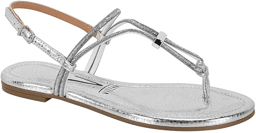 SANDÁLIA RASTEIRA FEMININA VIZZANO 6371.195 STRASS METALIZADA
