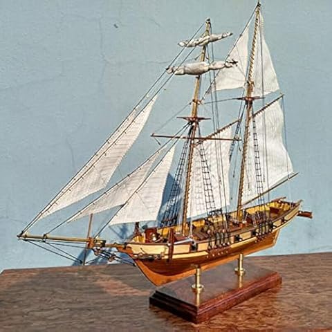 Scale 1/96 Laser-Cut Wooden Sailboat Model kit: The Harvey 1847 Ship Model Cover