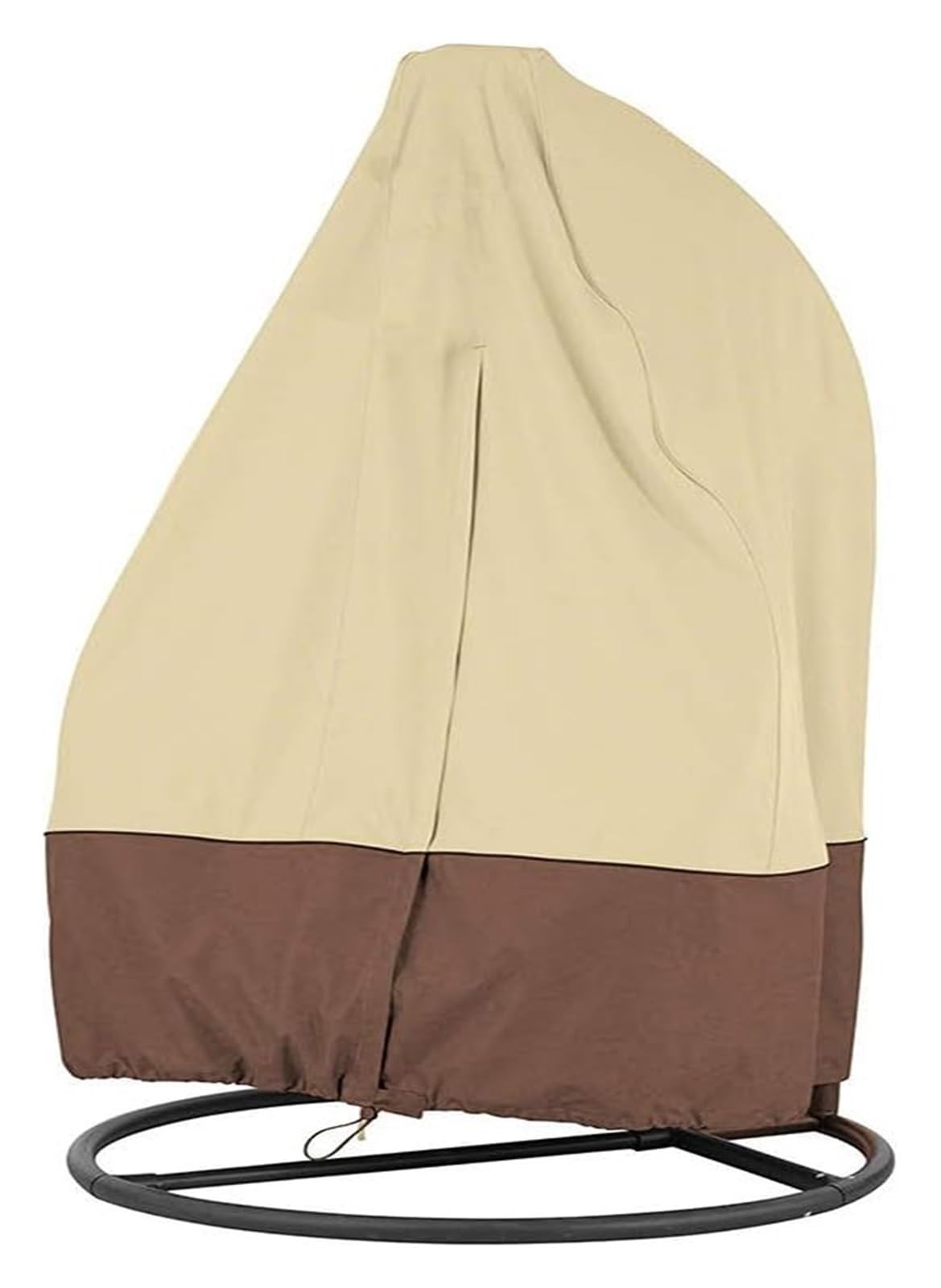 THE WHITE SHOP Hanging Chair Patio Egg Chair Cover Hanging Swing Chair Covers Outdoor Furniture Protector 75in H x 45in D (Beige)