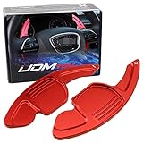 iJDMTOY Sports Red CNC Billet Aluminum Steering Wheel Larger Paddle Shifter Extension Covers...