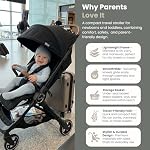 Poussette compacte Silver Cross Clic - Poussette de voyage légère pour nouveau-né à tout-petit (naissance à 25 kg), pliage d'une main, siège inclinable, approuvée pour cabine d'avion, auvent UPF50+