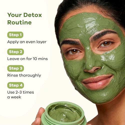 Image of Earth Rhythm Matcha Face Mask Brightens & Detoxifies Skin with Matcha Green Tea & Glutathione for Oily, Combination & Dull Skin - 50gm