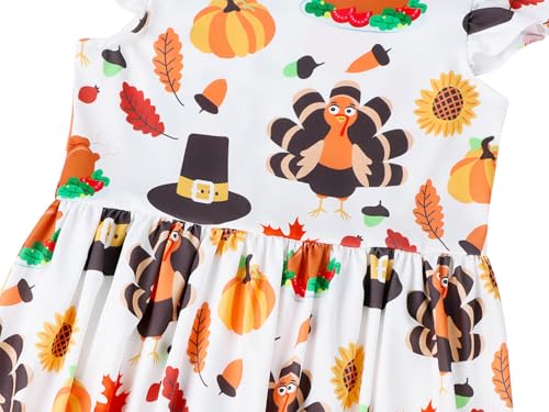 Jurebecia Girls Nightgowns Halloween Christmas Nightgown Dress Kids Holiday Sleepwear Flutter Sleeve Nightdress Pajamas4