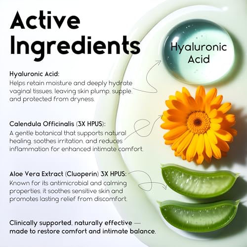 Image of Vaginal Moisturizer | Long-Lasting Gel Relieves Vaginal Dryness, Itching & Irritation | pH-Balanced Fragrance-Hormone Free | Hyaluronic Acid and Glycerin | Pre and Post Menopausal Care, 20 Applicators