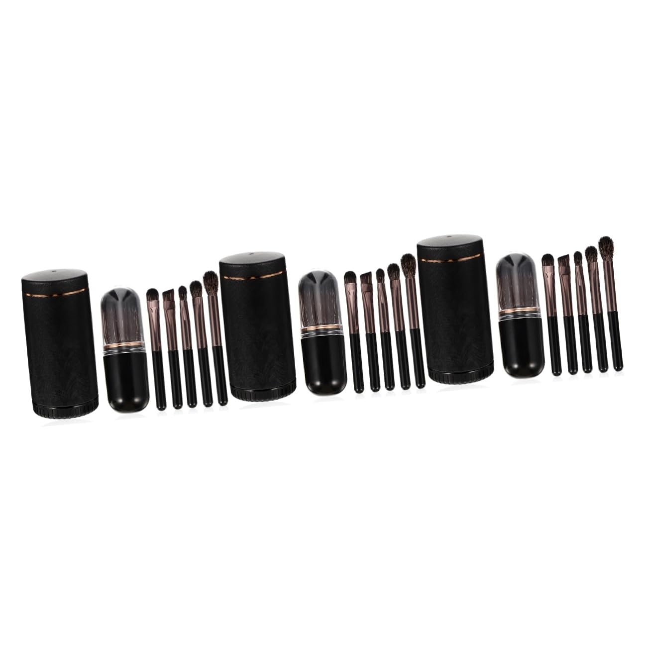 MAGICLULU 3juegos Brochas De Maquillaje Con Mango Organizador Para Aplicación De Maquillaje Facial y Portátil Para y