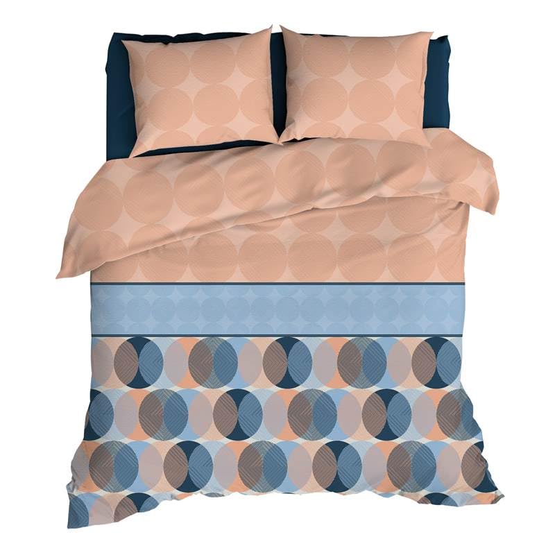 Housse de couette flanelle 240x200 Briancon Cinnamon : linge de lit chaud pour grand lit double